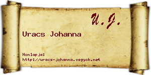 Uracs Johanna névjegykártya